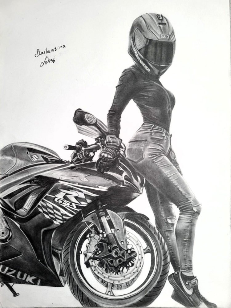 The Biker Girl – brilantina art